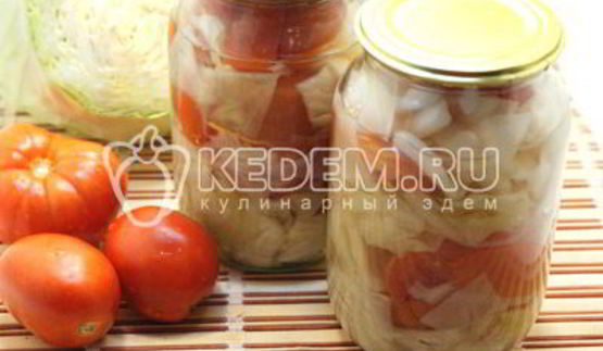 помидоры с капустой и луком