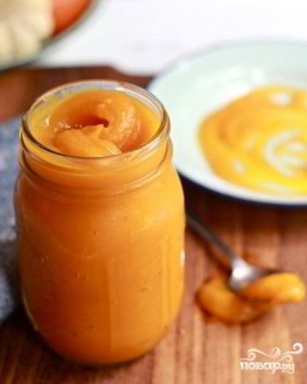 Рецепт пюре из тыквы и яблок на зиму