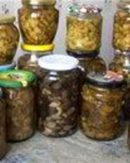 Рецепт салата-заготовки из сельдерея, перца и грибов