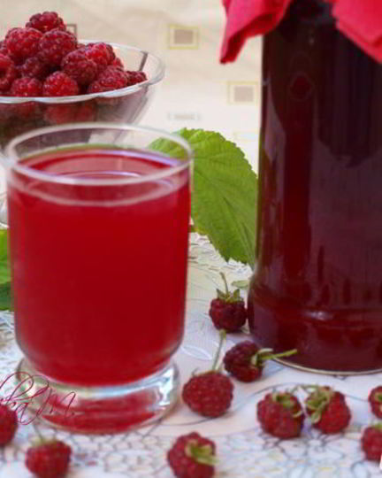 Рецепт сока из малины на зиму