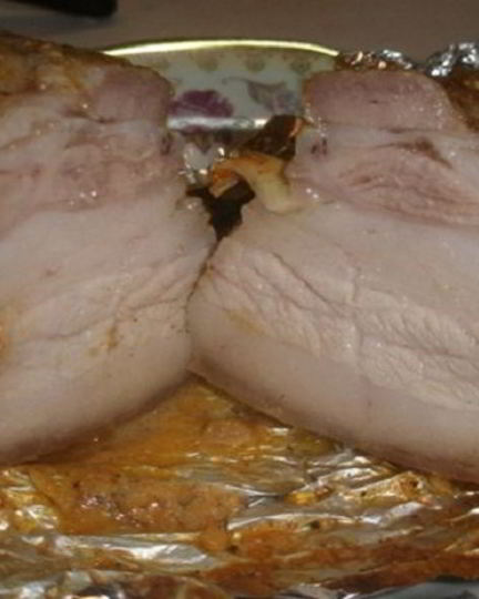 Рецепт сала в луковой шелухе