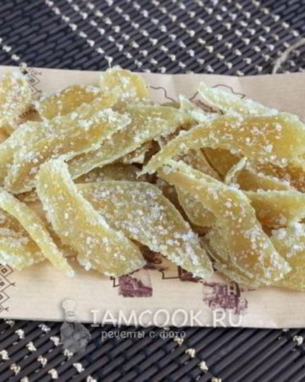 Рецепт цукатов из имбиря