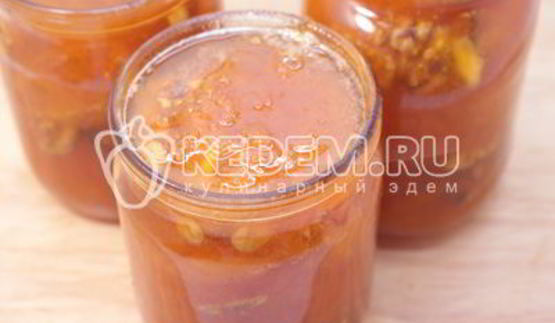 варенье из абрикосов с грецкими орехами