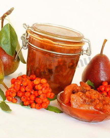 Рецепт варенья из рябины с грушами