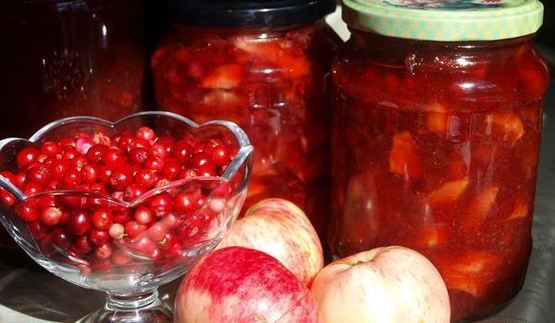 варенье из яблок с брусникой
