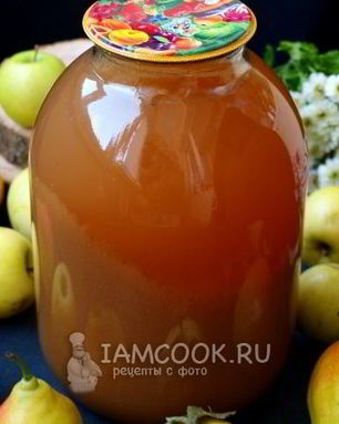 Яблочно-грушевый сок на зиму