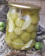 Закатка зеленых помидоров на зиму