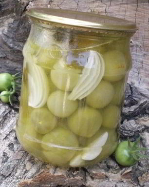 Закатка зеленых помидоров на зиму