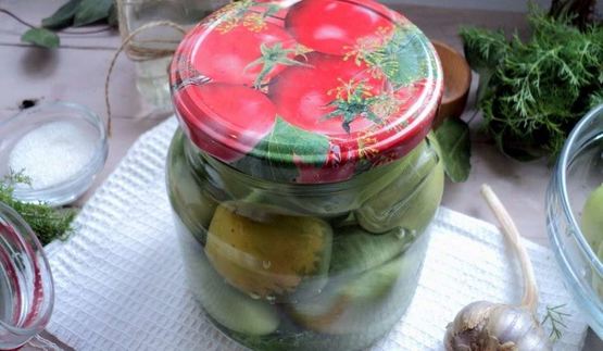 зеленые помидоры на зиму