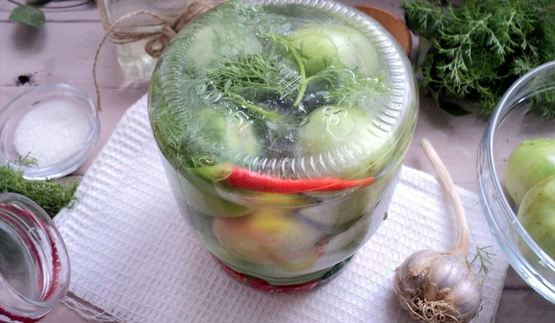 зеленые помидоры на зиму