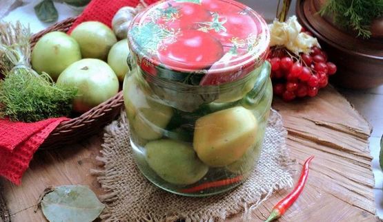 зеленые помидоры на зиму