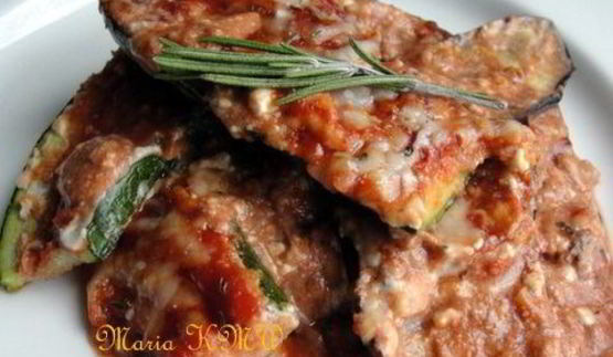 баклажанно-томатный гратен