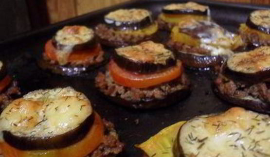 башенки из баклажанов