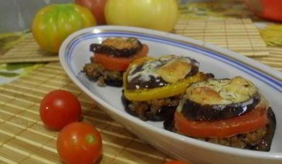 башенки из баклажанов