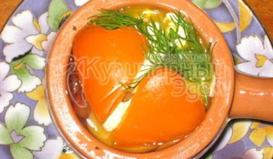 брынза, запеченная с овощами