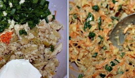 бутерброды из слоеного теста с сыром, курицей и морковью