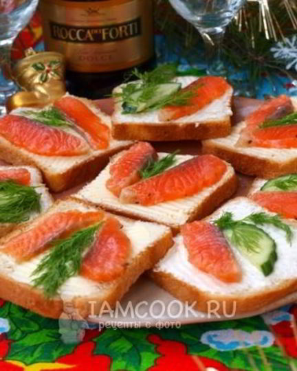Рецепт бутербродов с семгой