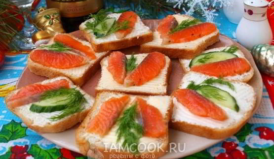 бутерброды с семгой