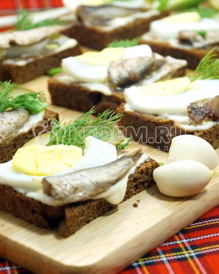 Рецепт бутербродов со шпротами