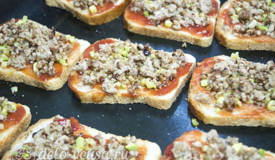 горячие бутерброды с фаршем