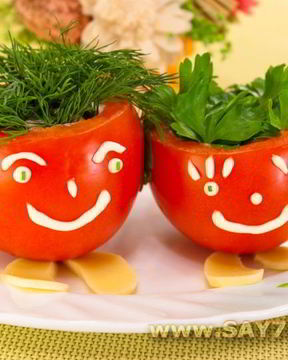 Фаршированные помидоры Веселые ребята