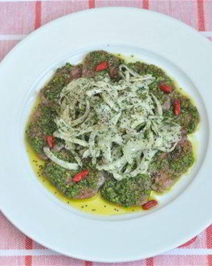 Карпаччо из маринованной телятины