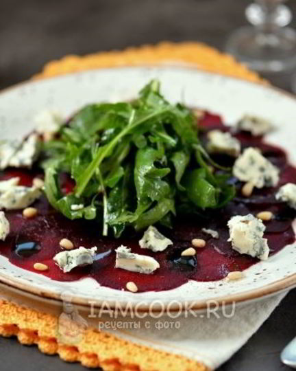 Рецепт карпачча из свеклы и голубого сыра