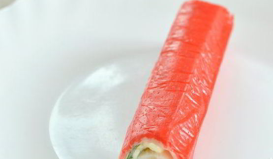 крабовые палочки, фаршированные креветками