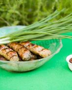 Маринованные купаты куриные на костре