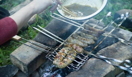 маринованные купаты куриные на костре