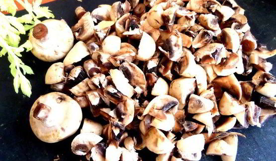 фриттата из баклажанов с грибами