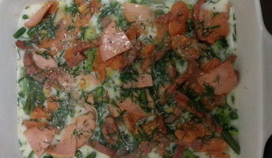 фриттата из замороженных овощей