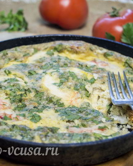 Рецепт фриттаты с креветками