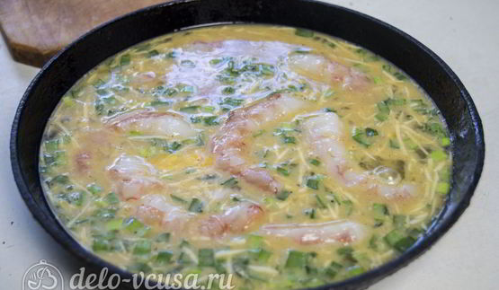 фриттата с креветками