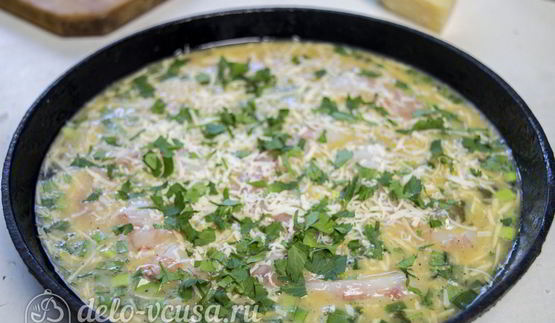 фриттата с креветками