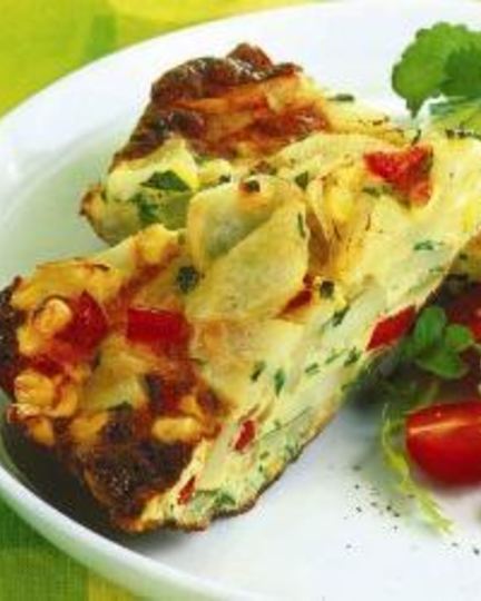 Рецепт фриттаты с кукурузой и сладким перцем