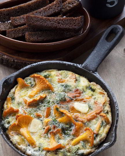 Рецепт фриттаты с лисичками