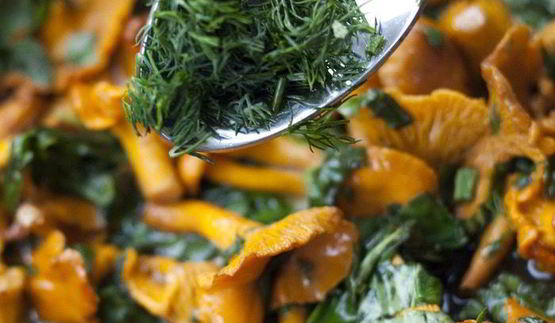 фриттата с лисичками