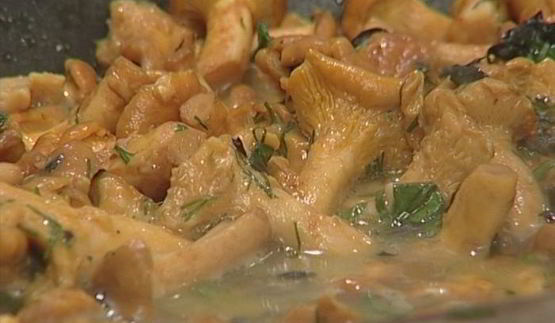 фриттата с лисичками