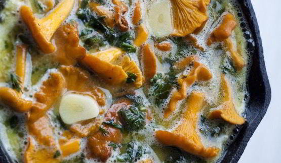 фриттата с лисичками