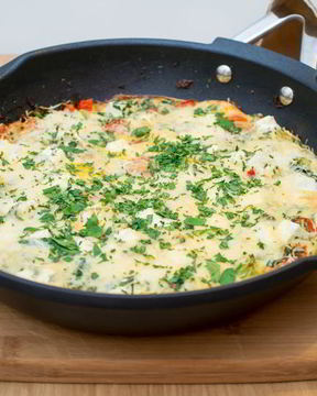 Фриттата с овощами и сыром