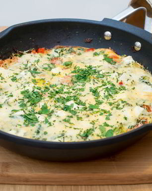 Фриттата с овощами и сыром