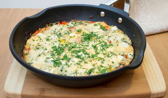 фриттата с овощами и сыром