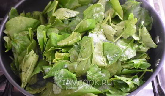 фриттата со шпинатом и сыром