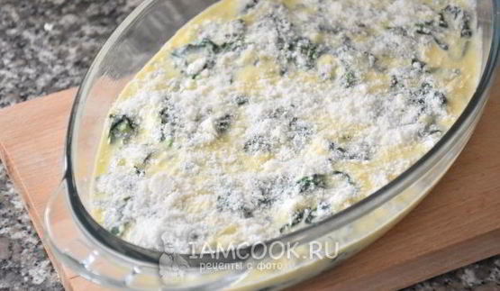 фриттата со шпинатом и сыром