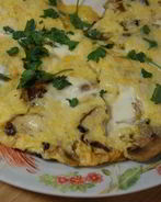 Грибная фриттата со сливочным сыром