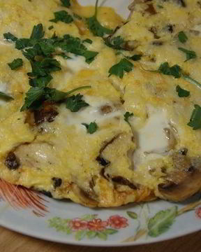 Грибная фриттата со сливочным сыром