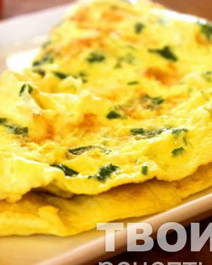 Классический омлет с ветчиной