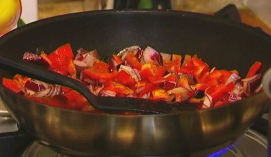 мексиканский омлет с фасолью