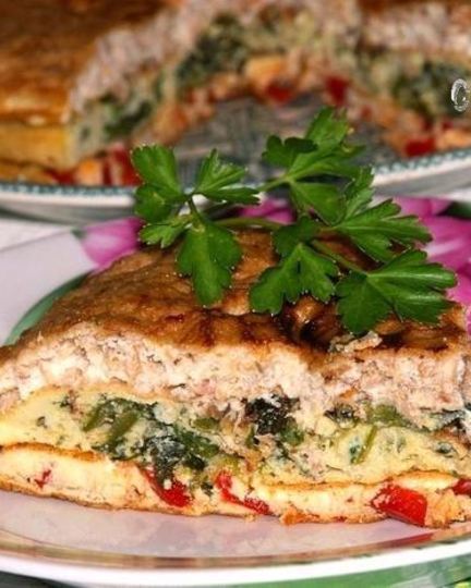 Рецепт многоцветного омлета по мотивам испании